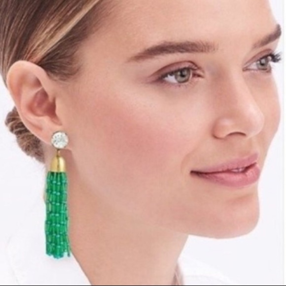 NWT- Jcrew beaded tassel earrings